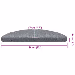 vidaXL Self-adhesive Stair Mats Decoration Stair Protector Anti-slip Stair Rug - light grey, 56 x 17 x 3 cm/ 20 pcs - Additional view 3