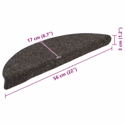 vidaXL Self-adhesive Stair Mats Decoration Stair Protector Anti-slip Stair Rug - anthracite