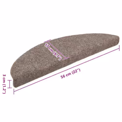 vidaXL Self-adhesive Stair Mats Decoration Stair Protector Anti-slip Stair Rug - beige, 56 x 17 x 3 cm/ 20 pcs - Additional view 7