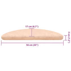 vidaXL Self-adhesive Stair Mats Decoration Stair Protector Anti-slip Stair Rug - beige, 56 x 17 x 3 cm/ 30 pcs - Additional view 7