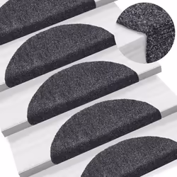 vidaXL Self-adhesive Stair Mats Decoration Stair Protector Anti-slip Stair Rug - dark grey, 56 x 17 x 3 cm/ 30 pcs - Additional view 4