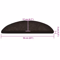 vidaXL Self-adhesive Stair Mats Decoration Stair Protector Anti-slip Stair Rug - dark brown, 56 x 17 x 3 cm/ 30 pcs - Additional view 7