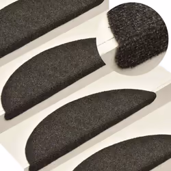 vidaXL Self-adhesive Stair Mats Decoration Stair Protector Anti-slip Stair Rug - anthracite, 56 x 17 x 3 cm/ 30 pcs - Additional view 4