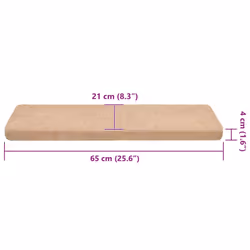 vidaXL Stair Mats Carpet Stair Treads Decor Stair Step Protector Needle Punch - cream, 30 pcs