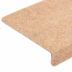 vidaXL Stair Mats Carpet Stair Treads Decor Stair Step Protector Needle Punch - cream, 30 pcs - Additional view 5