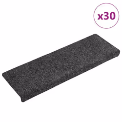 vidaXL Stair Mats Self-adhesive 30 pcs Grey 65x21x4 cm stair tread