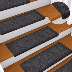 vidaXL Stair Mats Self-adhesive 30 pcs Grey 65x21x4 cm stair tread - Additional view 4