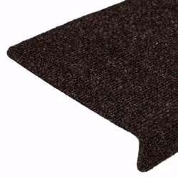 vidaXL Stair Mats Carpet Stair Treads Decor Stair Step Protector Needle Punch - brown, 30 pcs - Additional view 5