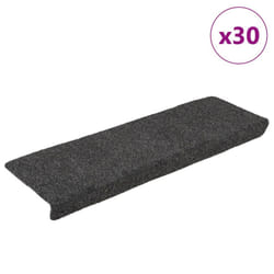 vidaXL Stair Mats Carpet Stair Treads Decor Stair Step Protector Needle Punch - anthracite, 30 pcs