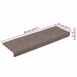vidaXL Stair Mats Self-adhesive 30 pcs Cream 65x21x4 cm stair tread - Additional view 7