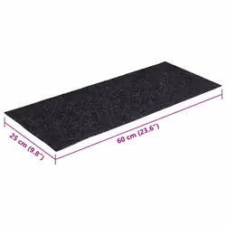 vidaXL Self-adhesive Stair Mats Decoration Stair Protector Anti-slip Stair Rug - grey, 60 x 25 cm