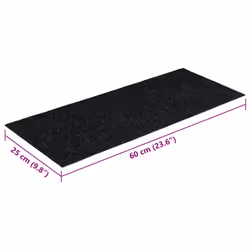 vidaXL Self-adhesive Stair Mats Decoration Stair Protector Anti-slip Stair Rug - black, 60 x 25 cm