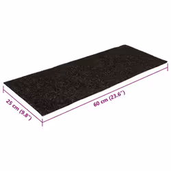 vidaXL Self-adhesive Stair Mats Decoration Stair Protector Anti-slip Stair Rug - brown, 60 x 25 cm