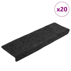 vidaXL Stair Mats Carpet Stair Treads Decor Stair Step Protector Needle Punch - grey, 20 pcs