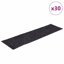 vidaXL Self-adhesive Stair Mats Decoration Stair Protector Anti-slip Stair Rug - grey, 76 x 20 cm