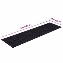 vidaXL Self-adhesive Stair Mats Decoration Stair Protector Anti-slip Stair Rug - black, 76 x 20 cm