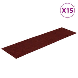 vidaXL Self-adhesive Stair Mats Decoration Stair Protector Anti-slip Stair Rug - red, 76 x 20 cm