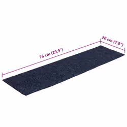 vidaXL Self-adhesive Stair Mats Decoration Stair Protector Anti-slip Stair Rug - grey blue, 76 x 20 cm - Additional view 3