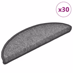 vidaXL Stair Mats 30 pcs Dark Grey 56x17x3 cm stair rug stair protector