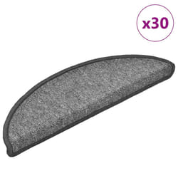 vidaXL Stair Mats 30 pcs Dark Grey 56x17x3 cm stair rug stair protector