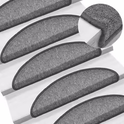 vidaXL Stair Mats 30 pcs Dark Grey 56x17x3 cm stair rug stair protector - Additional view 4