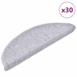 vidaXL Stair Mats 30 pcs Light Grey 56x17x3 cm stair rug stair protector