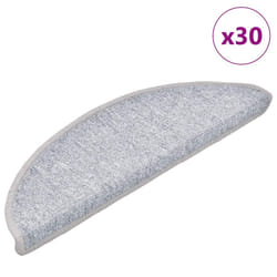 vidaXL Stair Mats 30 pcs Light Grey 56x17x3 cm stair rug stair protector