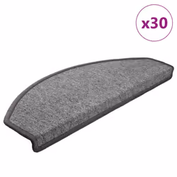 vidaXL Stair Mats 30 pcs Dark Grey 65x24x4 cm stair rug stair protector