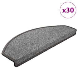 vidaXL Stair Mats 30 pcs Dark Grey 65x24x4 cm stair rug stair protector