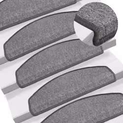 vidaXL Stair Mats 30 pcs Dark Grey 65x24x4 cm stair rug stair protector - Additional view 4