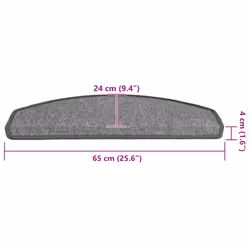 vidaXL Stair Mats 30 pcs Dark Grey 65x24x4 cm stair rug stair protector - Additional view 7