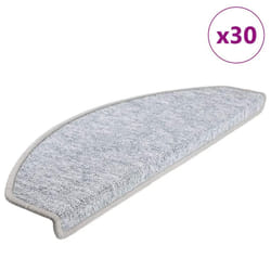 vidaXL Stair Mats 30 pcs Light Grey 65x24x4 cm stair rug stair protector