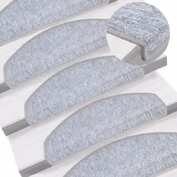 vidaXL Stair Mats 30 pcs Light Grey 65x24x4 cm stair rug stair protector - Additional view 4