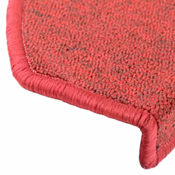 vidaXL Carpet Stair Treads Dark Green Stair Step Rug Protection Home Decor - bordeaux red, 65 x 24 x 4 cm/ 30 pcs - Additional view 5