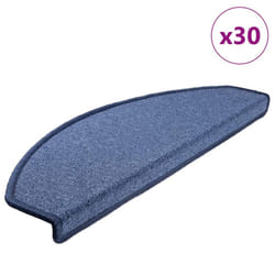 vidaXL Stair Mats 30 pcs Blue 65x24x4 cm stair rug stair protector
