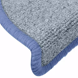 vidaXL Carpet Stair Treads Dark Green Stair Step Rug Protection Home Decor - light grey and blue, 65 x 24 x 4 cm/ 30 pcs - Additional view 5