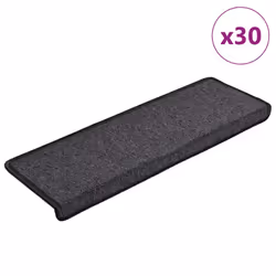 vidaXL Carpet Stair Treads Stair Mat Stair Step Protector Rugs Decoration - anthracite