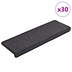 vidaXL Carpet Stair Treads Stair Mat Stair Step Protector Rugs Decoration - anthracite