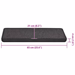 vidaXL Carpet Stair Treads Stair Mat Stair Step Protector Rugs Decoration - anthracite - Additional view 7