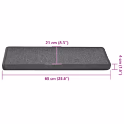 vidaXL Carpet Stair Treads Stair Mat Stair Step Protector Rugs Decoration - dark grey
