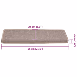 vidaXL Carpet Stair Treads Stair Mat Stair Step Protector Rugs Decoration - light brown - Additional view 3