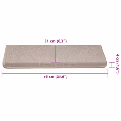 vidaXL Carpet Stair Treads Stair Mat Stair Step Protector Rugs Decoration - taupe