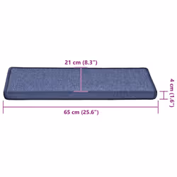 vidaXL Carpet Stair Treads Stair Mat Stair Step Protector Rugs Decoration - blue