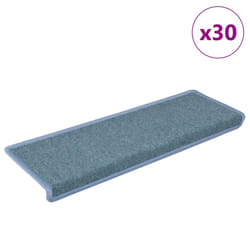 vidaXL Carpet Stair Treads Stair Mat Stair Step Protector Rugs Decoration - light blue