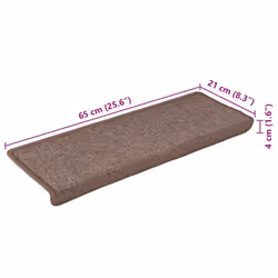 vidaXL Carpet Stair Treads Stair Mat Stair Step Protector Rugs Decoration - brown - Additional view 7