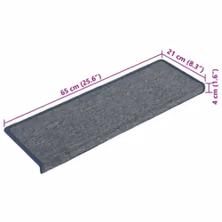 vidaXL Carpet Stair Treads Stair Mat Stair Step Protector Rugs Decoration - purple and blue