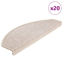 vidaXL Stair Mats 20 pcs Taupe 65x24x4 cm stair rug stair protector