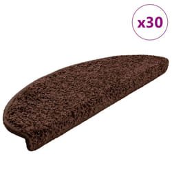 vidaXL Stair Mats Home Decorative Stair Step Rug Carpet Protector Tread Mat - brown, 65 x 21 x 4 cm/ 30 pcs