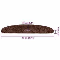 vidaXL Stair Mats Home Decorative Stair Step Rug Carpet Protector Tread Mat - brown, 65 x 21 x 4 cm/ 30 pcs - Additional view 7