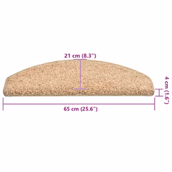 vidaXL Stair Mats Home Decorative Stair Step Rug Carpet Protector Tread Mat - gold, 65 x 21 x 4 cm/ 30 pcs - Additional view 3